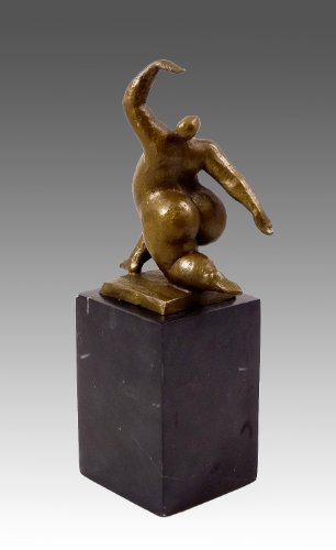 Statue en bronze signée Milo danseuse étoile XXL de style abstrait