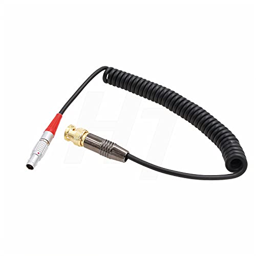 HangTon Timecode Sync Coiled Cable 5 Pin to BNC for Sound Devices Mixer Ambient NanoLockit to Zoom F4/F8 Recorder and CANON C300/C500 - Image 4