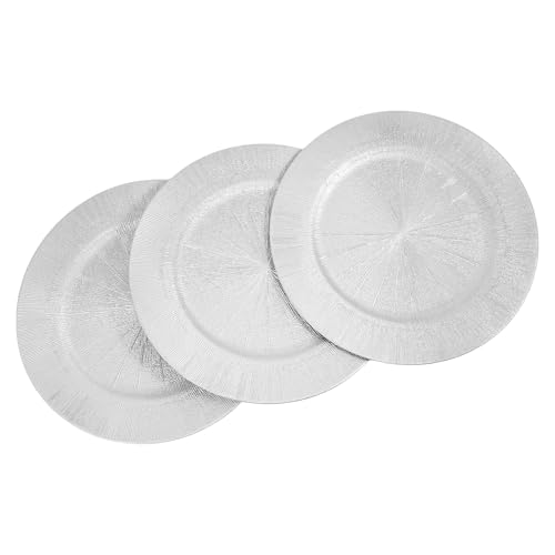 Platos Cargadores Plateados 12.99 pulg Paquete x100 miniatura 4