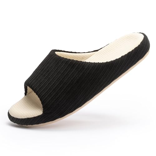 Chantomoo Womens Slipper Memory Foam Comfy Rubber Sole House Bedroom Slipper Slides