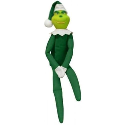 YCNASSS Christmas Elf Plush Doll - Red and Green Elves for Home Decoration, Xmas Ornaments Tabletop Home Office Decor, Fun Toys Gifts and Christmas Decorations (Green)