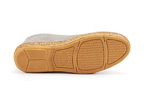 VISCATA Capsasal Suede Espadrilles Handmade Men's Espadrille Flats with Super Soft Suede 100% Natural Jute Midsole Rubber Sole for Extra Comfort for All Casual Occasions 6