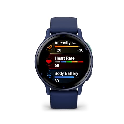 Image of Garmin vivoactive 5, Health and Fitness GPS Smartwatch, AMOLED Display, Up to 11 Days of Battery, Navy