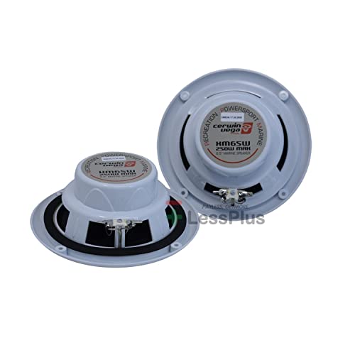 Image of Cerwin Vega XM65W 6.5 inch 120W 2-Way Coaxial Speakers Marine Grade White (Pair)