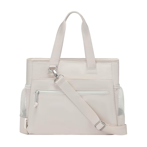 GLENKEY Insulated Lunch Box Lunch Bag Tote - Large Leakproof Cooler Bags for Women - Soft Lunchbox for Adults Work Shift Picnic Travel Cream 10L