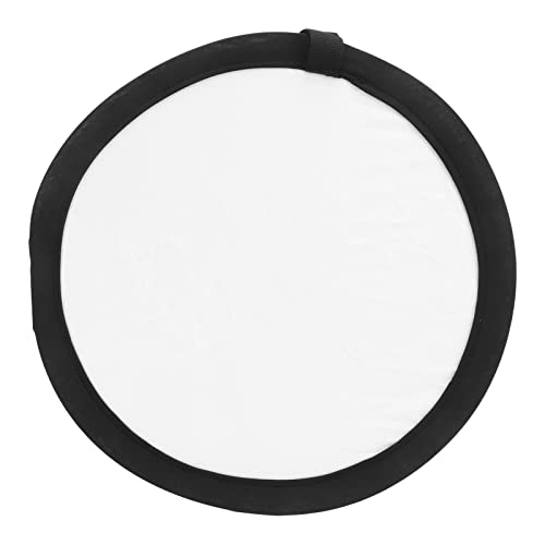 Disc Light Reflector, Portable Lightweight 11.8 Inch Round Silver White Pocket Light Reflector For Portraits #TOP5