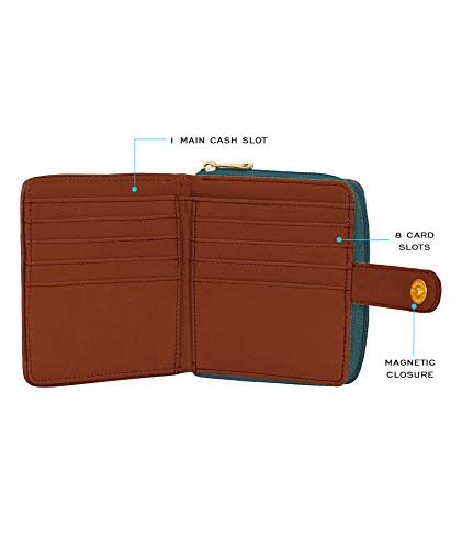 Funk-For-Hire-Women-Printed-Petrol-Blue-Leatherette-Wallet