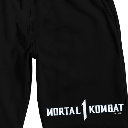 Bioworld Mortal Kombat 1 Logo Men's Black Sleep Pajama Shorts2