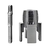 DINSONG PVC Rohr Innengewindeschneider,PVC-Wasserrohr Gewindeöffner, Rohrgewindeschneider, Pipe Threader Kit, Doppelkopf-Design, Wiederverwendbares Power -Bohrerfäden -Werkzeug