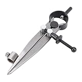 OVAQUIXI Flügelzirkel, 103 Mm / 4 Zoll Verstellbarer, Arretierbarer Federspannzirkel mit Stifthalter für Holzbearbeitung und Metallbearbeitung
