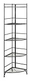 Convenience Concepts Xtra Storage 5 Tier Folding Metal Corner Shelf, Black