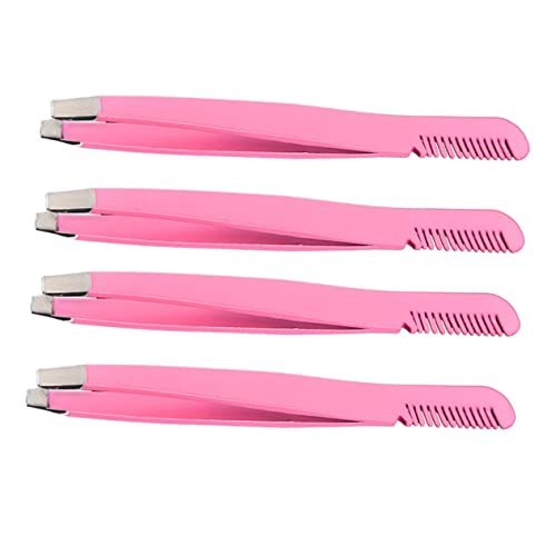 FRCOLOR Safe Design Eyebrow Clamp 4pcs Set Tweezers for Hair Removal Brow Shaping -  322DPTJ16T8O3R39LDP31KRW