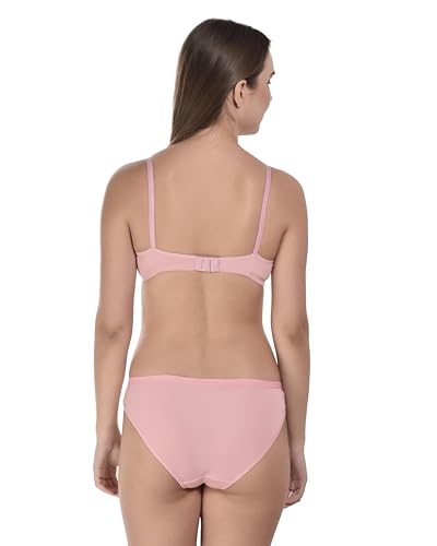 Image of SGC SWEDEN Women's Lingerie Set | Cotton Blend Lightly Padded Non Wire Push-Up Bridal Bra Panty Lingerie Set | Super Soft and Comfortable Lingerie Set