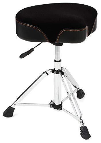 Roland Hydraulic Saddle Drum Throne - Velours Top - Soft Foam