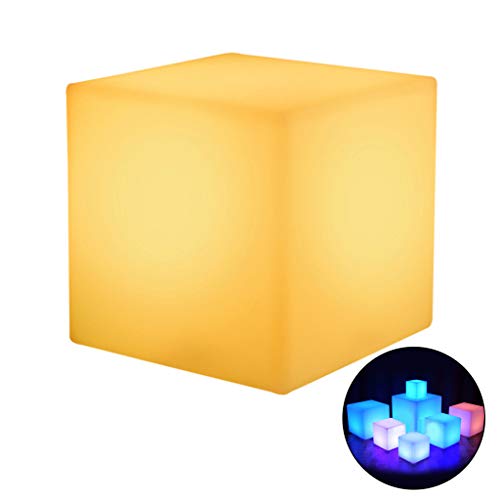 Tabouret de siège lumineux LED cube et cube d'éclairage intérieur multicolore - 2