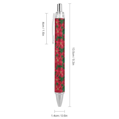 Stylos gel rétractables pointe fine 0,5 mm collection fleur de Noël