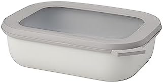 Mepal Multi Bowl Cirqula Rectangular Food Storage Container with Lid - Suitable as Airtight Storage Box for the Fridge & Freezer, Microwave Container & Servable Dish 1000 ml Nordic Pine.