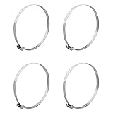 5-7Inch (140-180mm) Stainless Steel Hose Clamp Worm Gear Clamps Adjustable Stainless Steel Water...