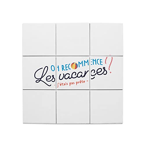 Carreaux céramique décoratif 20 x 20 cm fresque murale originale de taille totale 60 x 60cm