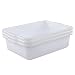 Morcte 3-Pack Commercial Bus Box, Plastic Bus Tub/Wash Basin, White