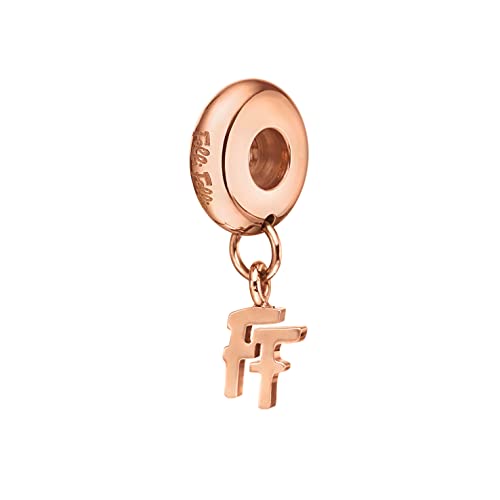 Abalorio Folli Follie de plata ley oro rosa de 1 cm para pulsera de mujer