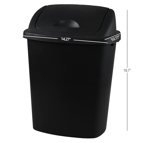 Caneca de basura plástica negra 6 galones 4 unidades miniatura 2