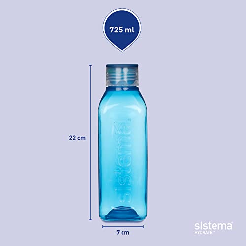 Sistema-Square-Sports-Water-Bottle-725-ml-Leakproof-Kids-Water-Bottle-BPA-Free-Assorted-Colours-Not-Selectable-1-Count