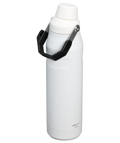 Image of STANLEY IceFlow Fast Flow Bottle, 36 oz, Chalk | Angled Spout Lid | Lightweight and Leakproof for Travel and Sports | Easy Carry Handle | Insulated Stainless Steel | BPA-Free