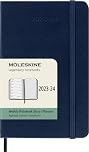 Moleskine Weekly Planner 2023-2024, 18-Months Agenda, Academic Diary, Weekly Diary with Hard Cover, Pocket size 9 x 14 cm, Colour Sapphire Blue