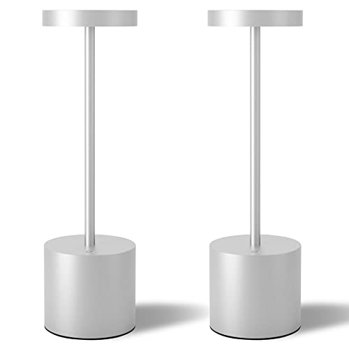 Tbbga Q001S-2 Cordless Table Lamps Set Of 2, 5000Mah Rechargeable Battery Powered Lamp, 3 Color Stepless Dimming Led Table Lamp, Portable Table Light For Outdoor/Indoor/Restaurant/Home. cover