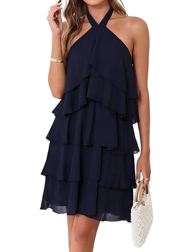 Simplee Womens Summer Floral Mini Dress Casual...