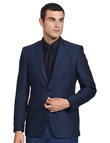 Image of Raymond Rayon Men's Full Sleeve Contemporary FIT Dark Blue Formal Suit