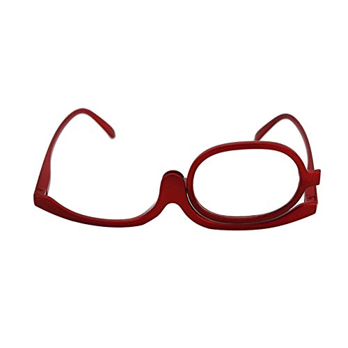 Luo-401XX Gafas De Lectura, Lectores Giratorios Plegables Y Livianos, Gafas Cosméticas De Maquillaje De Aumento De Moda para Hombres Y Mujeres Rojo 200 Grados
