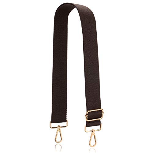 Allzedream - Correa de repuesto suave y ajustable para bolso cruzado, Marrón oscuro, M, Elegante