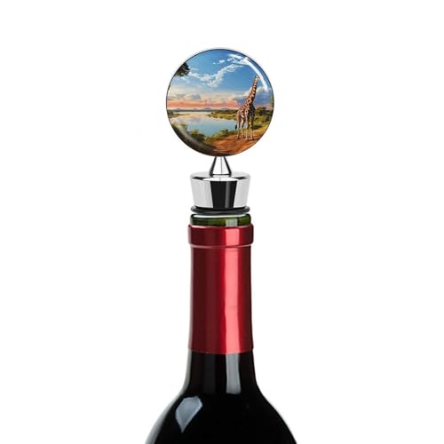 Bouchon de bouteille de vin réutilisable girafe idée cadeau originale