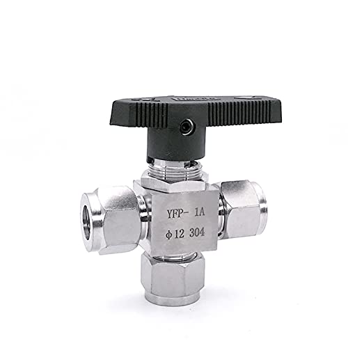 Válvula de bola de compresión premium puerto L en acero SS304 de 8mm para gas y aceite 4