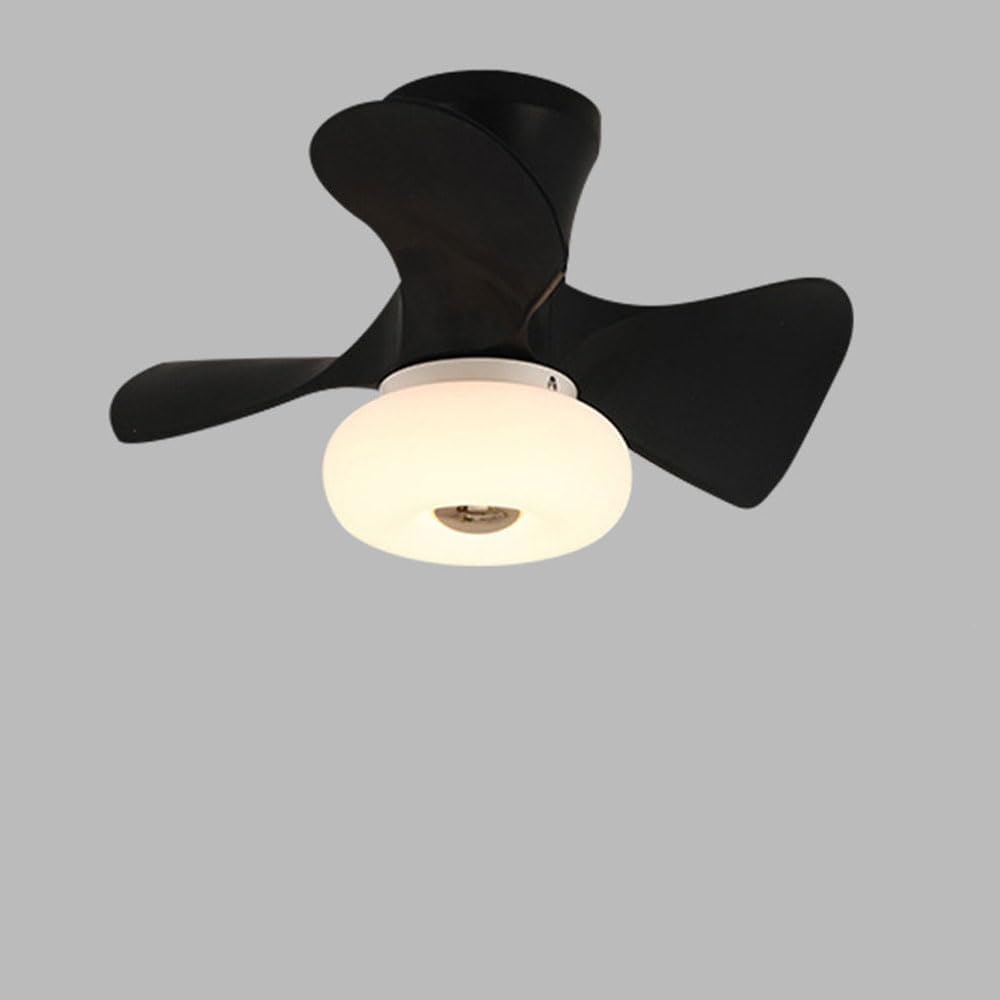 Low Profile Ceiling Fans With Light 21.65 Inch Smart Ceiling Fan With Lights And Remote Indoor/Outdoor Ceiling Fans 3-Color Light 6-Speed Timing Reversible Modern Ceiling Fans Chandeliers For Patio