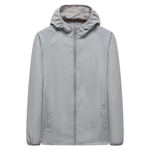 Sun Protection Jacket - Women Running Cycling Casual Tops Outdoor Sport UPF 50+ Long Sleeve Hoodie Shirts(Gray,Medium)