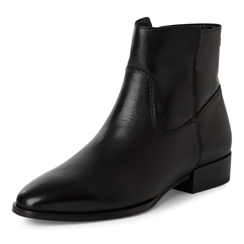 Bottine femme Tamaris 1-25021-45 en noir, boots plates confortables pour le quotidien