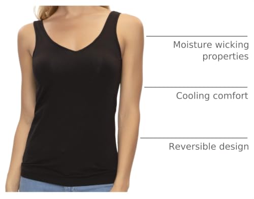 Image of Felina Reversible Cotton Womens Tank Top | 4-Pack
