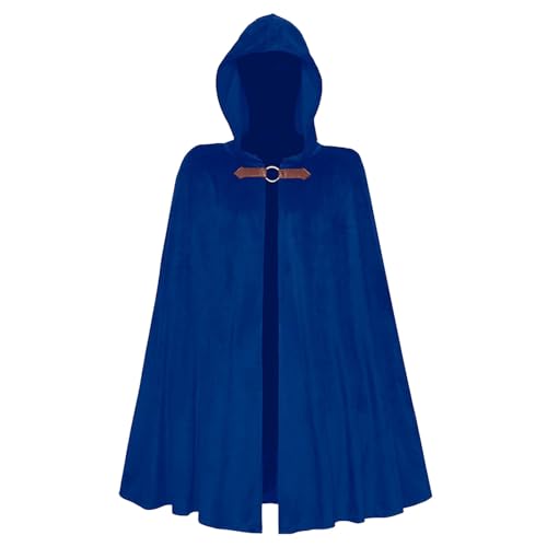 Capa con capucha medieval unisex de estilo renacentista para disfraces de Halloween y carnaval