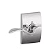 SCHLAGE Accent Lever with Century Trim Non-Turning Lock in Bright Chrome - Left Handed