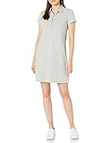 Nautica Women's Easy Classic Short Sleeve Stretch Cotton Polo Dress, Grey Heather, XX-Large