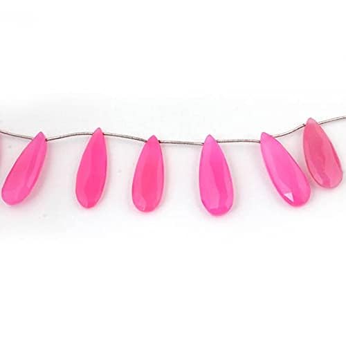 Chalcedony rose briolettes longues pour sautoir unique SB2926 - 3
