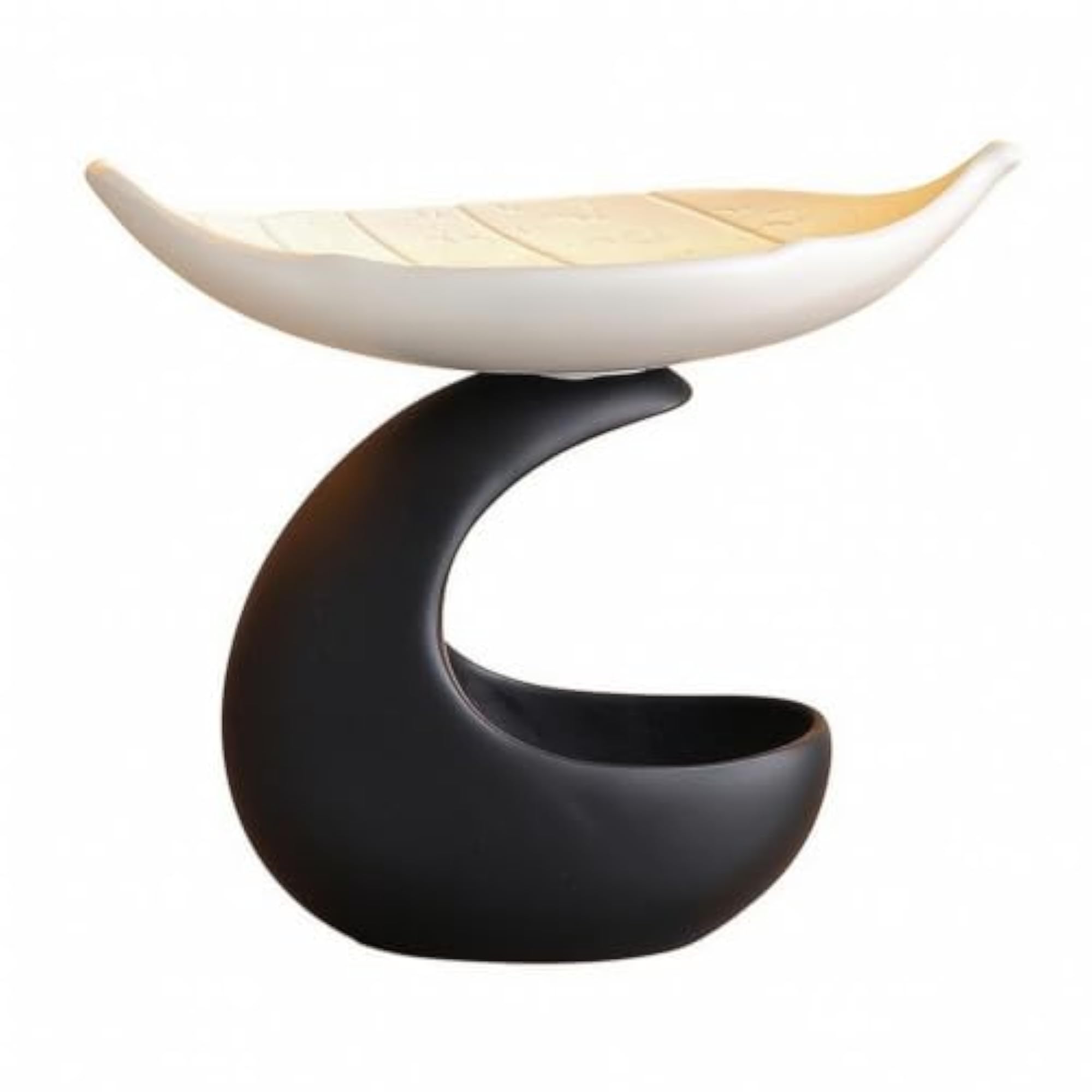 Decorative Leaf-Shaped Tray, Smooth Finish