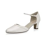  Rainbow Club Brautschuhe Bright Sunshine - Ivory/Creme, Vegan Leder, Damen Pumps, Riemchen, Bequem Gepolstert (Bliss) Gr. 40,5 (UK 7,5)
