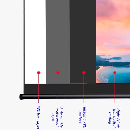 Pantalla portátil para proyector 50" 16:9 HD 4K miniatura 5