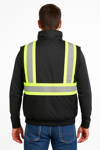 Men’s High Viz Class 3 Medium Weight Padded Multi-Pocket Poplin Vest4