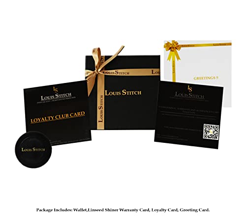 Image of LOUIS STITCH Safiano Leather Blue Wallet for Men | RFID Blocking Bifold Wallet with ID Card Holder, 2 Card Slots | Slim Purse for Men, Genuine Leather (WL-SF BU)