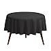Gee Di Moda Tablecloth - 120" Inch Round Tablecloths for Circular Table Cover in Black Washable Polyester - Great for Buffet Table, Parties, Holiday Dinner & More